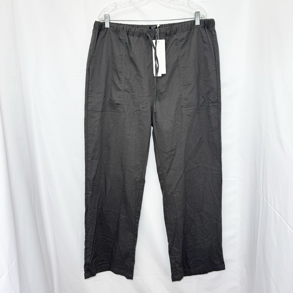 COOFANDY Men's Casual Cotton Pants Straight Elastic Waist Drawstring XXL Beach